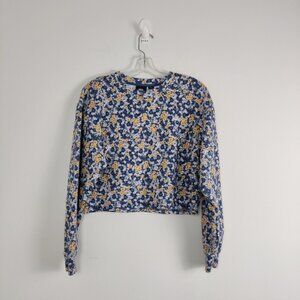 Women's Vans Floral Print Sweater, Size Large NEW Gorpcore Cotton